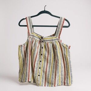 ANA A New Approach women's sleeveless button‎ front blouse XL